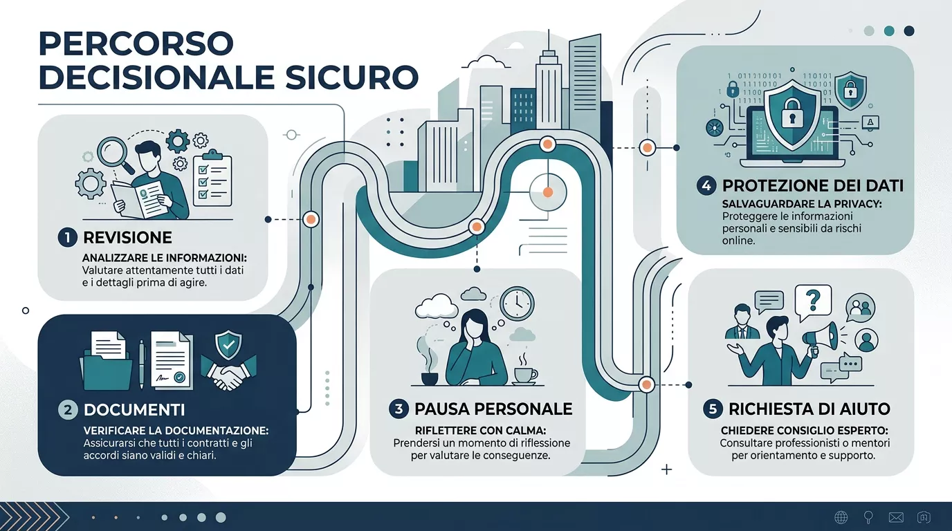 Percorso decisionale con tappe di verifica e tutela